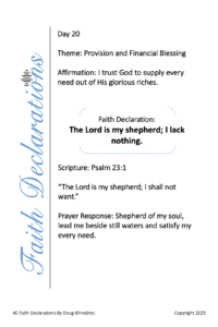 40 Days of Faith Declarations Guide