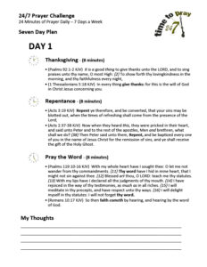24 Prayer Challenge