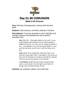 40 Day Breakthrough Guide