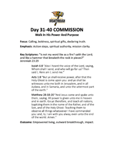 40 Day Breakthrough Guide