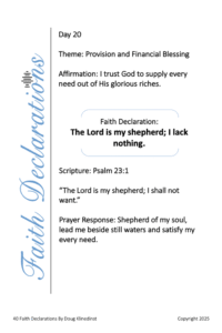 40 Days of Faith Declarations Guide