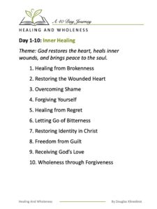 40 Day Healing And Wholeness Journey