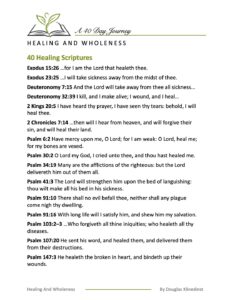 40 Day Healing And Wholeness Journey