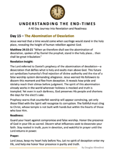 40 Day Journey Understanding The End-Times