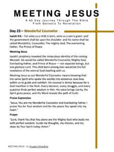 90 Day Journey Meeting Jesus Discovery