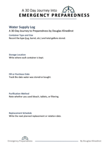 30 Day Journey Into Emergency Preparedness