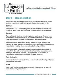 40 Day Journey - The Language Of Faith