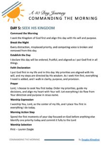 40 Day Journey - Commanding The Morning